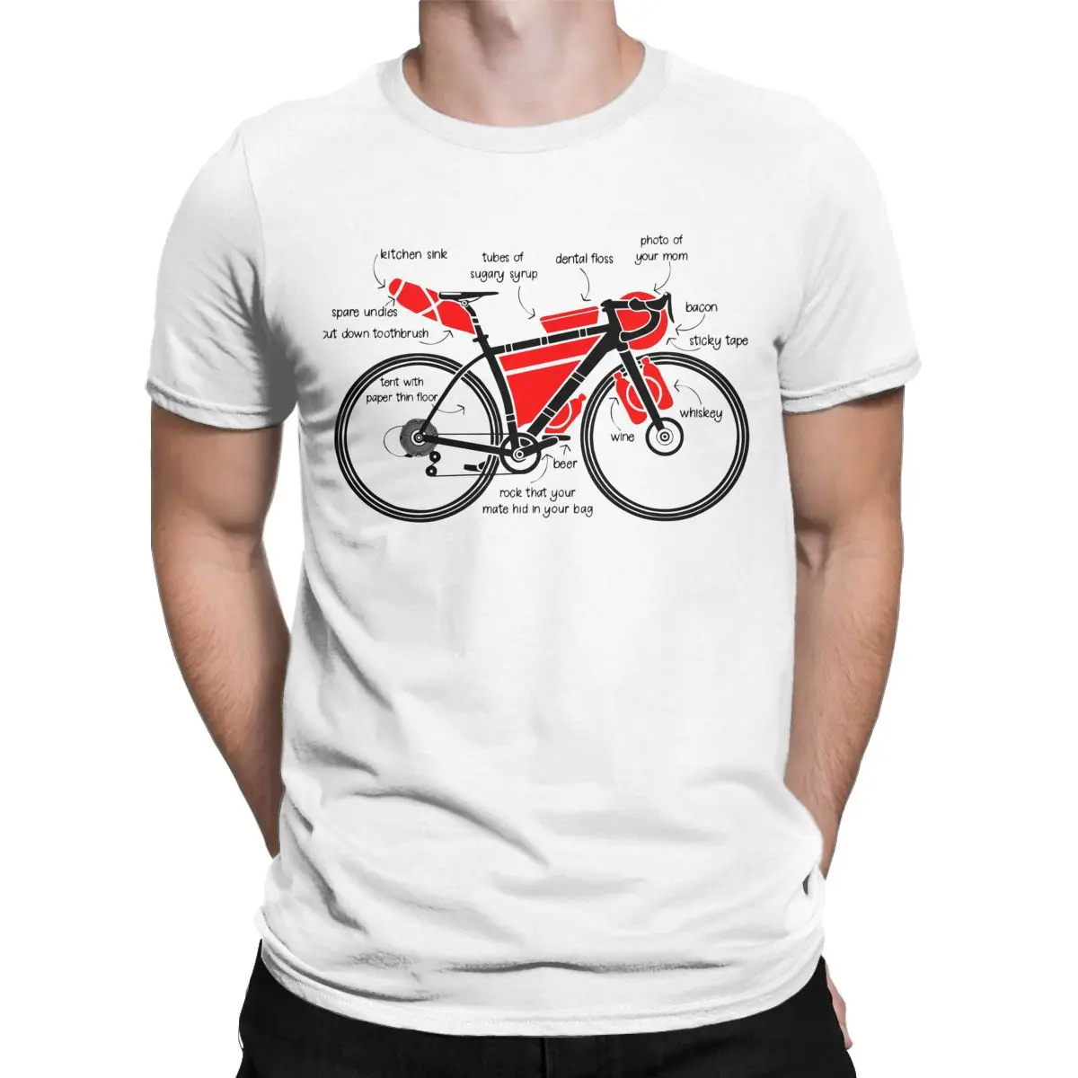 Bikepacking Funny Gear List Funny Bike Accident Bicycle Humor 100% Cotton Short Sleeve T Shirt Round Neck Clothes Gift Idea
Bikepacking Funny Gear List Funny Bike Accident Bicycle Humor 100% Cotton Short Sleeve T Shirt Round Neck Clothes Gift Idea