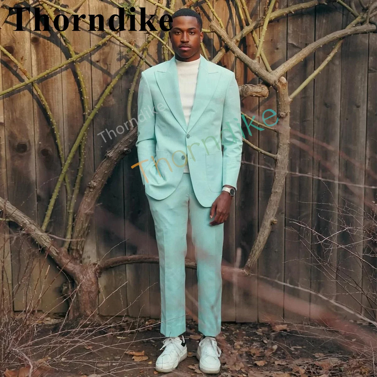 Thorndike 2022 New Custom Light Sky Blue Groom Casual Style Tuxedo Wedding Suit Peak Lapels Jacket Men's Casual Suit 2 Piece Set
Thorndike 2022 New Custom Light Sky Blue Groom Casual Style Tuxedo Wedding Suit Peak Lapels Jacket Men's Casual Suit 2 Piece Set