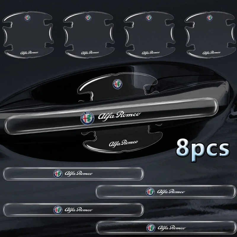 8pcs Transparent Car Door Handle Sticker Decoration Protector Film for Alfa Romeo Mito 147 156 159 166 Giulia Giulietta Stelvio
8pcs Transparent Car Door Handle Sticker Decoration Protector Film for Alfa Romeo Mito 147 156 159 166 Giulia Giulietta Stelvio