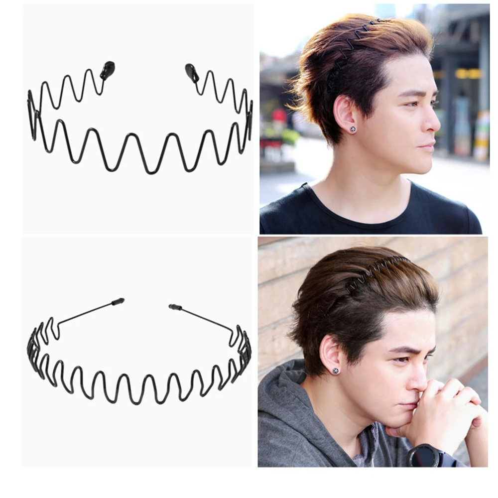 Fashion Black Metal Waved Style Sports Hair Band Solid Color For Men Women Unisex Hairband Casual Adult Headwear For Boy
Fashion Black Metal Waved Style Sports Hair Band Solid Color For Men Women Unisex Hairband Casual Adult Headwear For Boy
