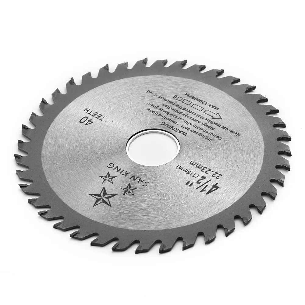 4.5'' Carbide Circular Saw Blade For Cutting Wood Plastic Angle Grinder Saw Blades 115mm 40 Teeth Power Rotary Tool Parts
4.5'' Carbide Circular Saw Blade For Cutting Wood Plastic Angle Grinder Saw Blades 115mm 40 Teeth Power Rotary Tool Parts