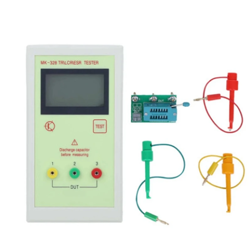 MK-328 Capacitor Resistor Transistor Triode Tester Inductance Capacitance Resistance Meter ESR LCR NPN PNP MOS
MK-328 Capacitor Resistor Transistor Triode Tester Inductance Capacitance Resistance Meter ESR LCR NPN PNP MOS