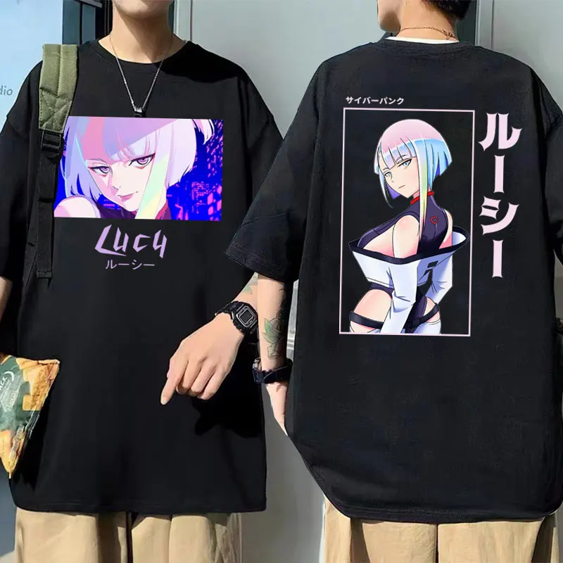 Anime Lucy Cyberpunk Edgerunners Men Women Loose Tshirt Man T Shirt Double Sided Print T-shirts Summer Male Fashion Streetwear
Anime Lucy Cyberpunk Edgerunners Men Women Loose Tshirt Man T Shirt Double Sided Print T-shirts Summer Male Fashion Streetwear