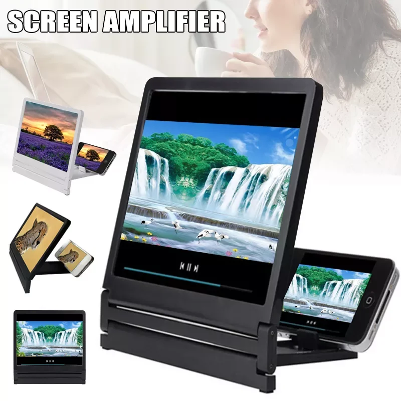 Phone Screen 3D Magnifier Screen Enlarge 2-3 Times High Definition Amplifier Foldable Stand Holder Bracket Accessories
Phone Screen 3D Magnifier Screen Enlarge 2-3 Times High Definition Amplifier Foldable Stand Holder Bracket Accessories
