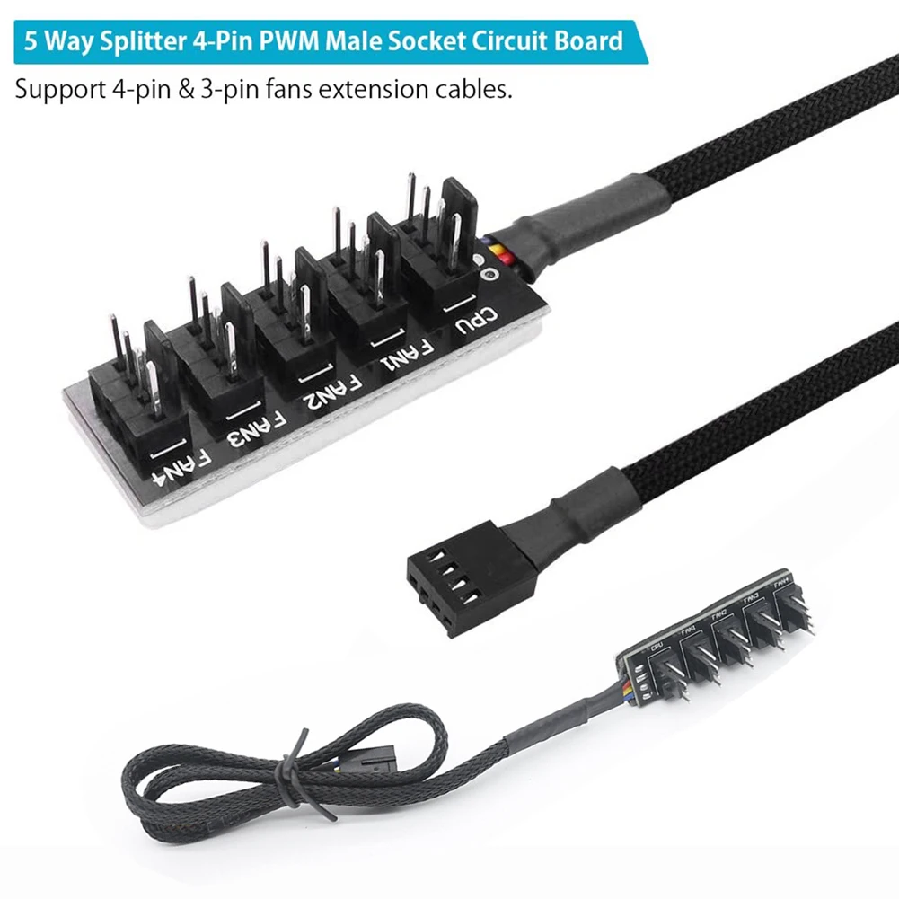 1/2PCS 40cm 1 to 5 4-Pin Molex TX4 PWM Fan CPU HUB Splitter PC Case Chasis Cooler Power Extension Cable Adapter Controller
1/2PCS 40cm 1 to 5 4-Pin Molex TX4 PWM Fan CPU HUB Splitter PC Case Chasis Cooler Power Extension Cable Adapter Controller