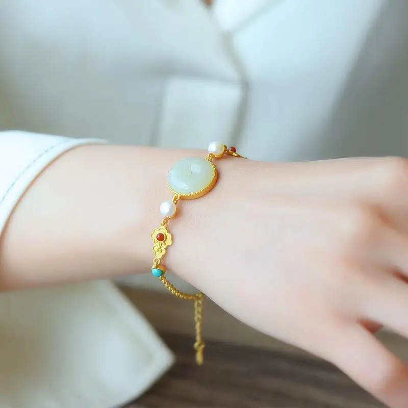Khotan Jade Vintage Bracelet For Women Natural Stones Luxury High Quality Aesthetic Free Shipping Cute
Khotan Jade Vintage Bracelet For Women Natural Stones Luxury High Quality Aesthetic Free Shipping Cute