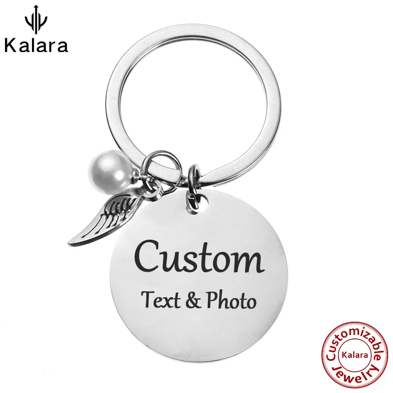 Custom Text&Picture Stainless Steel Car Keys Keychain Festival Birthday Personalized Gift Wings Pearls Pendant Souvenirs Keyring
Custom Text&Picture Stainless Steel Car Keys Keychain Festival Birthday Personalized Gift Wings Pearls Pendant Souvenirs Keyring
