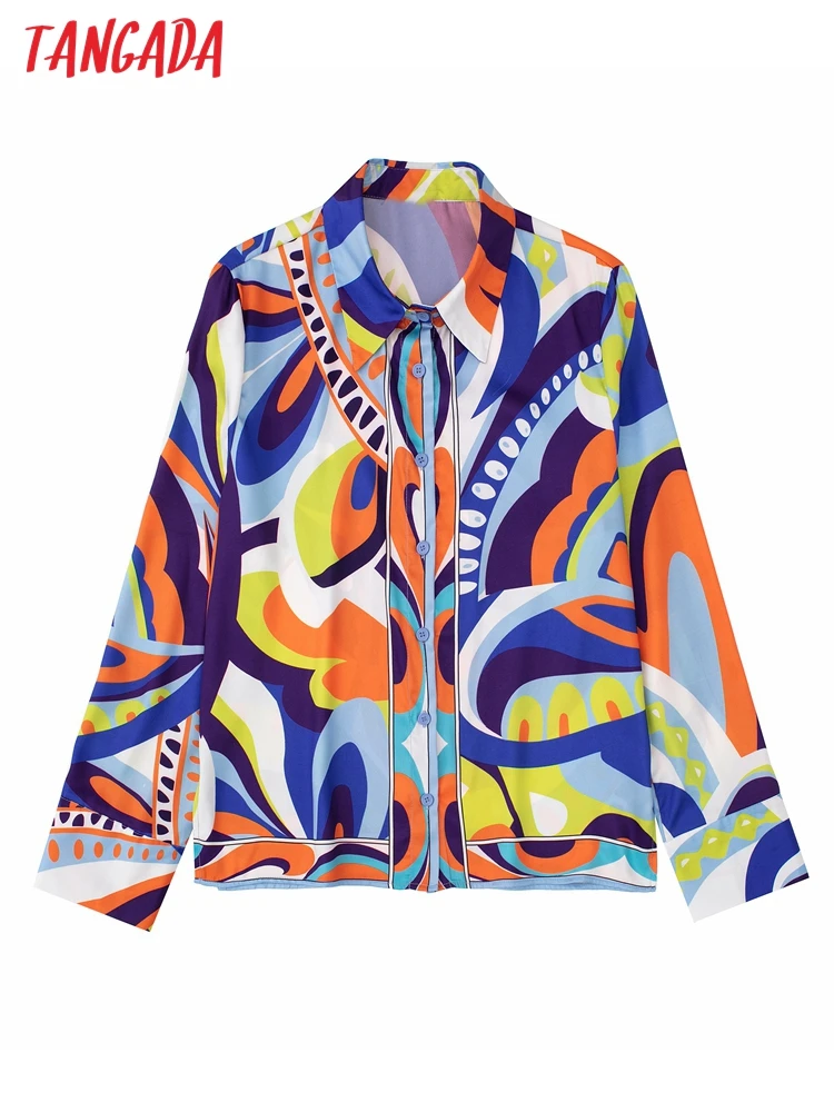 Tangada Women Fashion Vintage Oversized Printed Shirts Vintage Long Sleeve Button-up Female Tops JE179
Tangada Women Fashion Vintage Oversized Printed Shirts Vintage Long Sleeve Button-up Female Tops JE179