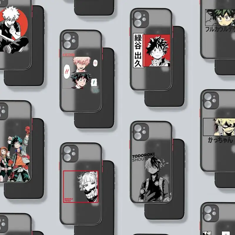 My hero academia anime Phone Case Black Color Matte Transparent For iPhone 13 12 11 Mini Pro X XR XS Max 7 8 Plus
My hero academia anime Phone Case Black Color Matte Transparent For iPhone 13 12 11 Mini Pro X XR XS Max 7 8 Plus