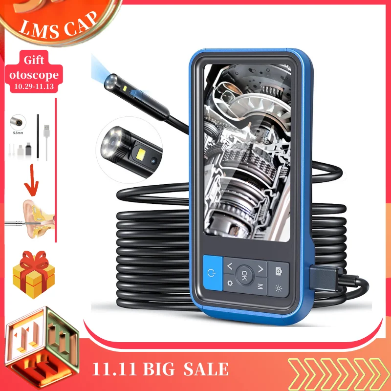 8mm Dual Lens 1080P Industrial Camera Endoscope for Cars Pipe Inspection 4.5" Screen Waterproof Borescope Phone Snake Camera
8mm Dual Lens 1080P Industrial Camera Endoscope for Cars Pipe Inspection 4.5" Screen Waterproof Borescope Phone Snake Camera