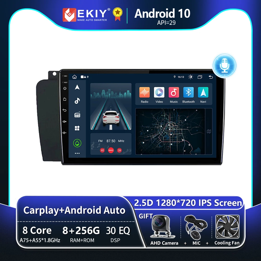 EKIY T8 8G 256G для Volvo XC70 V70 S60 2004 - 2009 Автомобильный мультимедийный видеоплеер GPS навигация 4G BT головное устройство No 2din DVD
EKIY T8 8G 256G для Volvo XC70 V70 S60 2004 - 2009 Автомобильный мультимедийный видеоплеер GPS навигация 4G BT головное устройство No 2din DVD