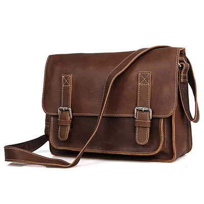 Crazy Horse Men Genuine Leather Messenger Bag Male Coffee CrossBody Bag Vintage Travel Leather Briefcases for IPAD
Crazy Horse Men Genuine Leather Messenger Bag Male Coffee CrossBody Bag Vintage Travel Leather Briefcases for IPAD