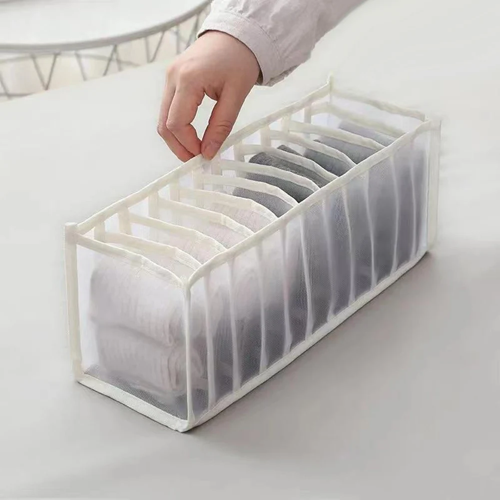 1PCS 12x32x12/32CM Nylon Mesh Storage Box Household Folding Clothes Boxes For Underwear Bra Socks Ties T-shirt Leggings Jeans
1PCS 12x32x12/32CM Nylon Mesh Storage Box Household Folding Clothes Boxes For Underwear Bra Socks Ties T-shirt Leggings Jeans