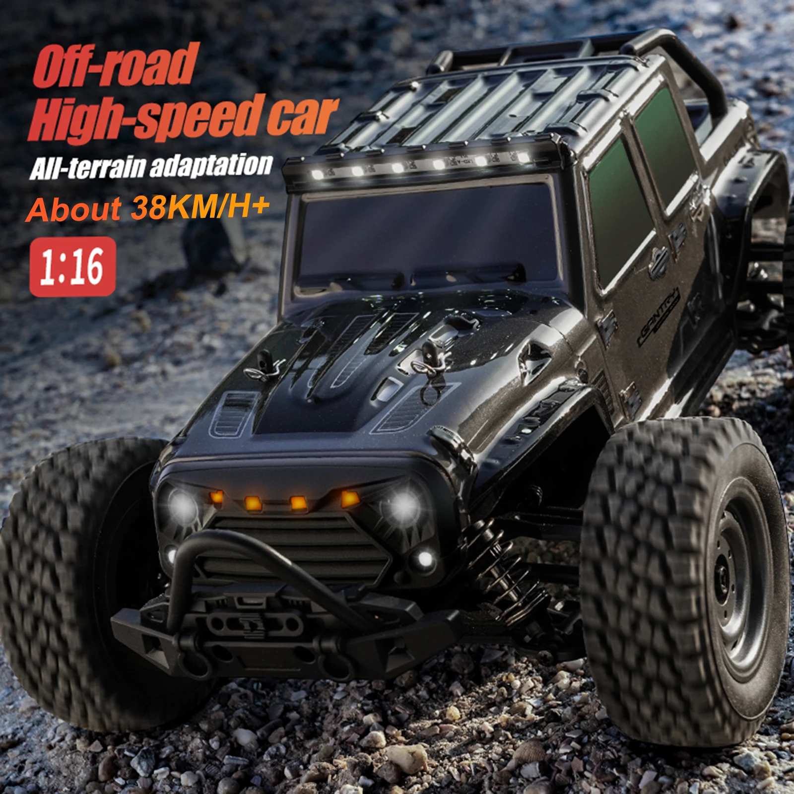 

38km/h 1/16 2.4ghz Off-road Vehicle High Speed 4ch 4wd 4x4 Remote Control Car All Terrains Remote Control Buggy Full Scale Rtr
