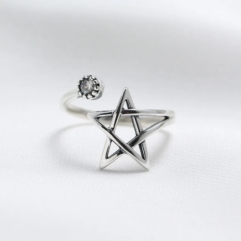 Hollow Out Five Pointed Star Ring S925 Sterling Silver Korean Star Ring Personality Fashion Ring Children
Hollow Out Five Pointed Star Ring S925 Sterling Silver Korean Star Ring Personality Fashion Ring Children