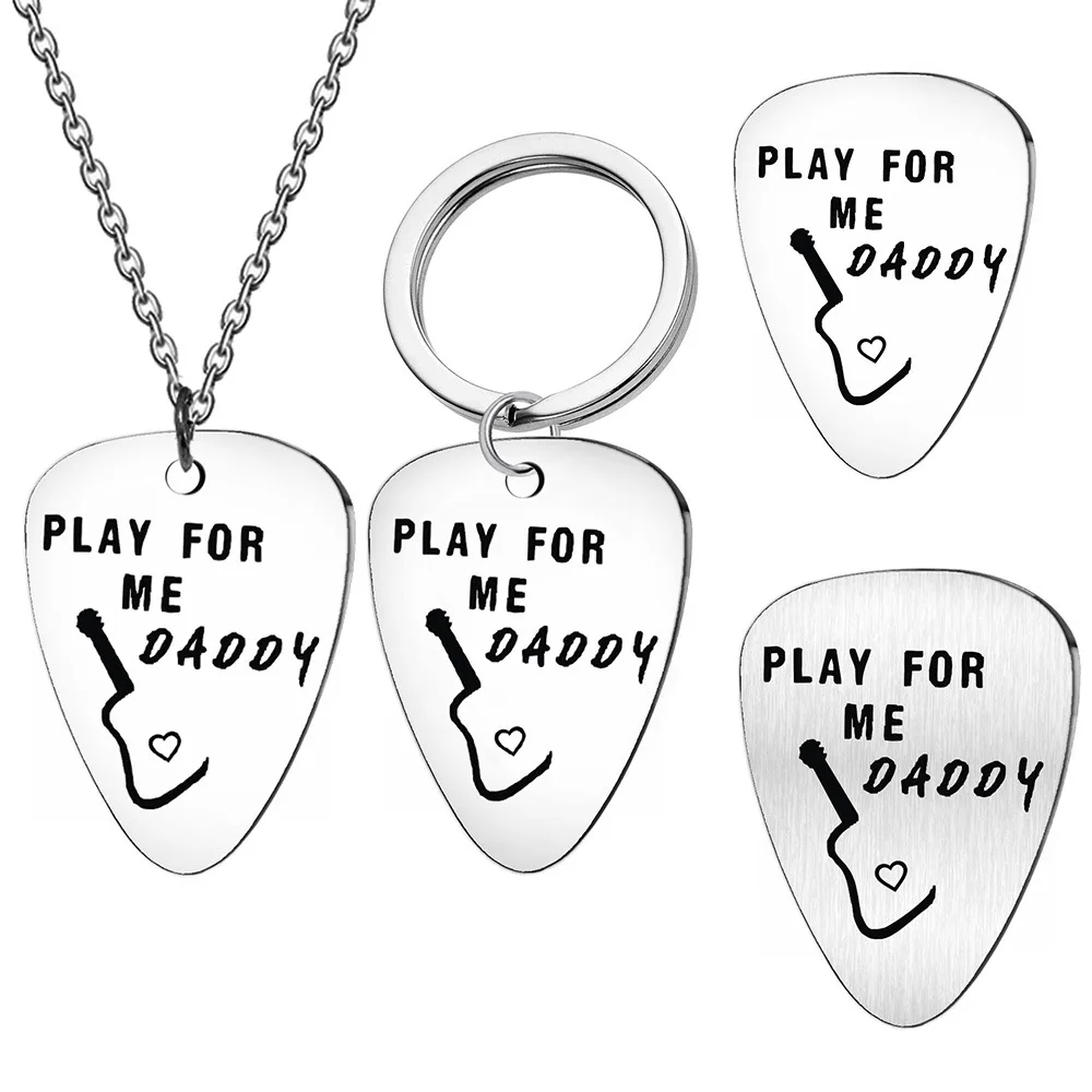 2022 Hot Selling Stainless Steel Necklace Father Key Chain Guitar Dial Play for Me Daddy Jewlery
2022 Hot Selling Stainless Steel Necklace Father Key Chain Guitar Dial Play for Me Daddy Jewlery