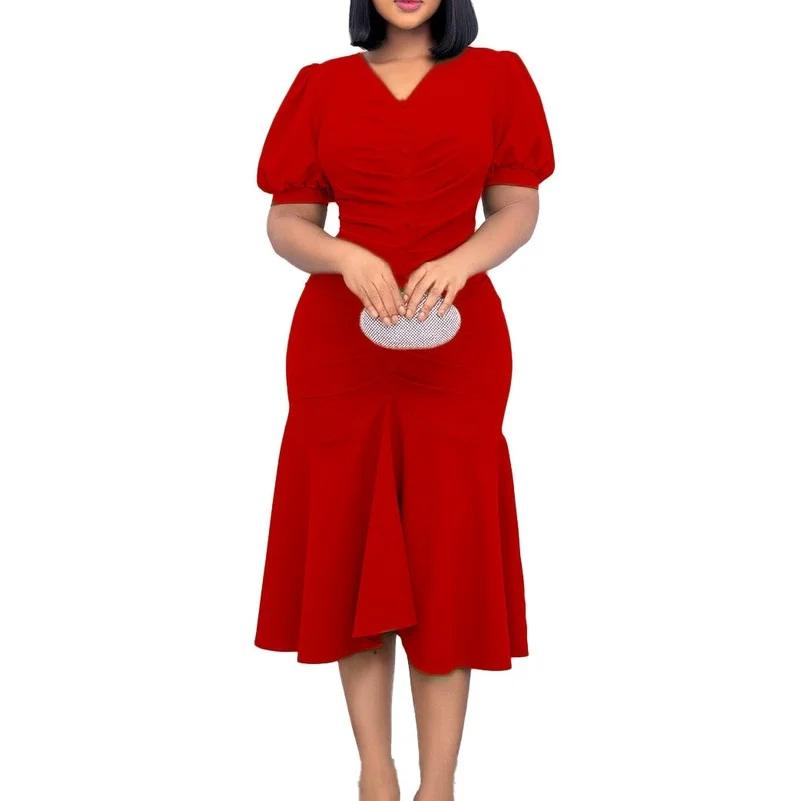 Sexy Summer Bodycon Dress African Dresses for Women 2023 Elegant Button Pleated Bandage Robe Africaine Femme African Clothes
Sexy Summer Bodycon Dress African Dresses for Women 2023 Elegant Button Pleated Bandage Robe Africaine Femme African Clothes