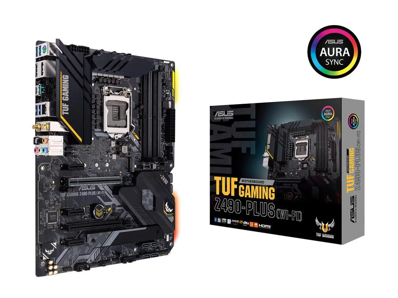 

Для ASUS TUF GAMING Z490-PLUS (Wi-Fi) Материнская плата для компьютера LGA 1200 DDR4 128G для Intel Z490 десктопная материнская плата M.2 PCI-E 3,0 X16