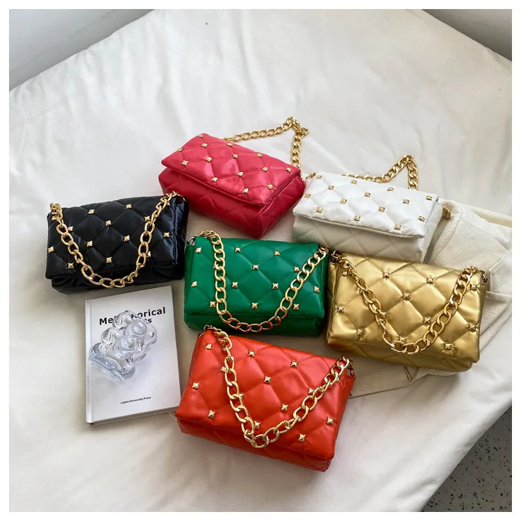 Fashion Women Bag Female Large Capacity Rivet Brand Designer Luxury Crossbody Bags Female Shoulder Handbags Thick Chain
Fashion Women Bag Female Large Capacity Rivet Brand Designer Luxury Crossbody Bags Female Shoulder Handbags Thick Chain