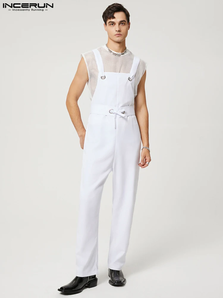 INCERUN 2022 American Style New Men's Fashion Eyelet Belt Rompers Casual Fashion Male Solid Sleeveless Overalls Jumpsuits S-5XL
INCERUN 2022 American Style New Men's Fashion Eyelet Belt Rompers Casual Fashion Male Solid Sleeveless Overalls Jumpsuits S-5XL