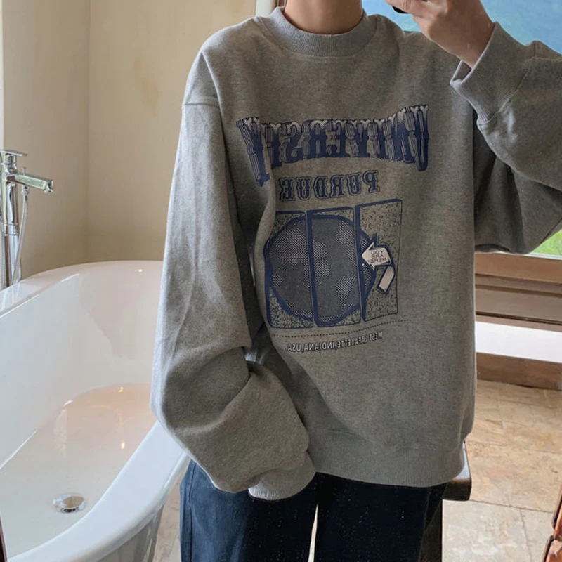 Ladies Fashion Long Sleeve Loose Casual Pullover O-Neck Streetwear M-2XL Women Autumn Tops 3 Color Oversize Hoodies Printe Tops
Ladies Fashion Long Sleeve Loose Casual Pullover O-Neck Streetwear M-2XL Women Autumn Tops 3 Color Oversize Hoodies Printe Tops