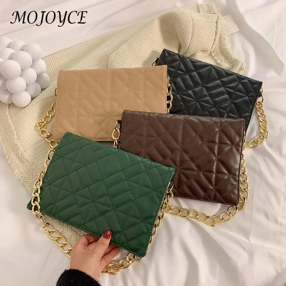 Women Shoulder Bags PU Leather Thick Chain Handbag Purse Lady Flap Small Casual Multifunctional Messenger Bags
Women Shoulder Bags PU Leather Thick Chain Handbag Purse Lady Flap Small Casual Multifunctional Messenger Bags