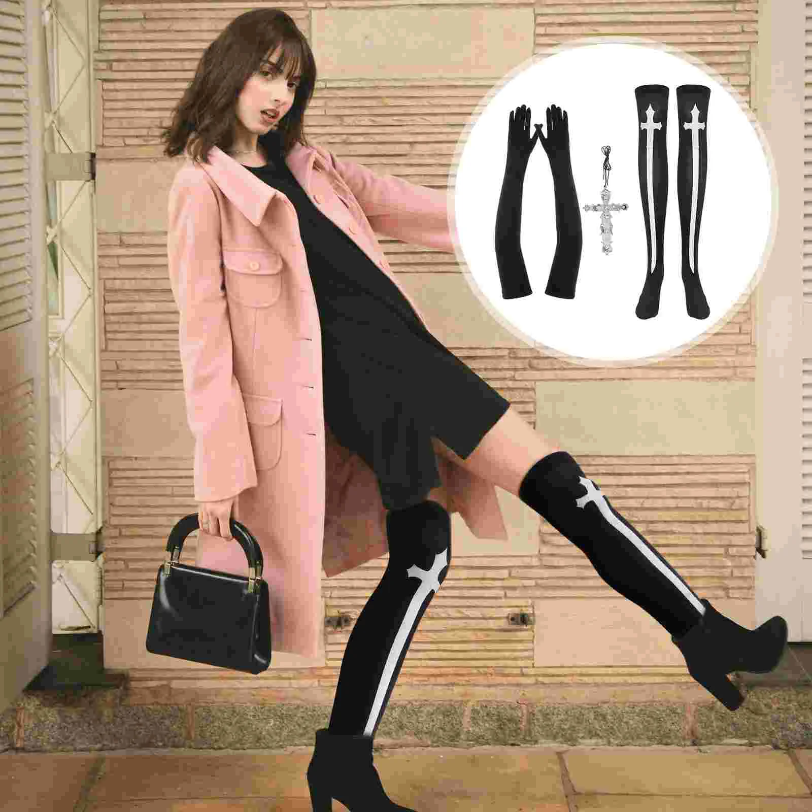 Tube Socks Nun Suit Ladies Cosplay Gloves Stockings Plastic Cross Pendant Necklace
Tube Socks Nun Suit Ladies Cosplay Gloves Stockings Plastic Cross Pendant Necklace