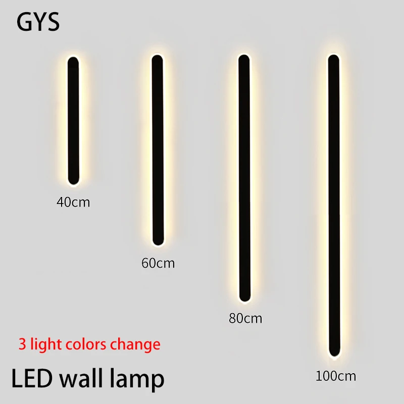GYS Led Wall Lamp Modern Long Linear Light Sofa Background Line Strip Bedside Lights For Living Room Bedroom Indoor Downlight
GYS Led Wall Lamp Modern Long Linear Light Sofa Background Line Strip Bedside Lights For Living Room Bedroom Indoor Downlight