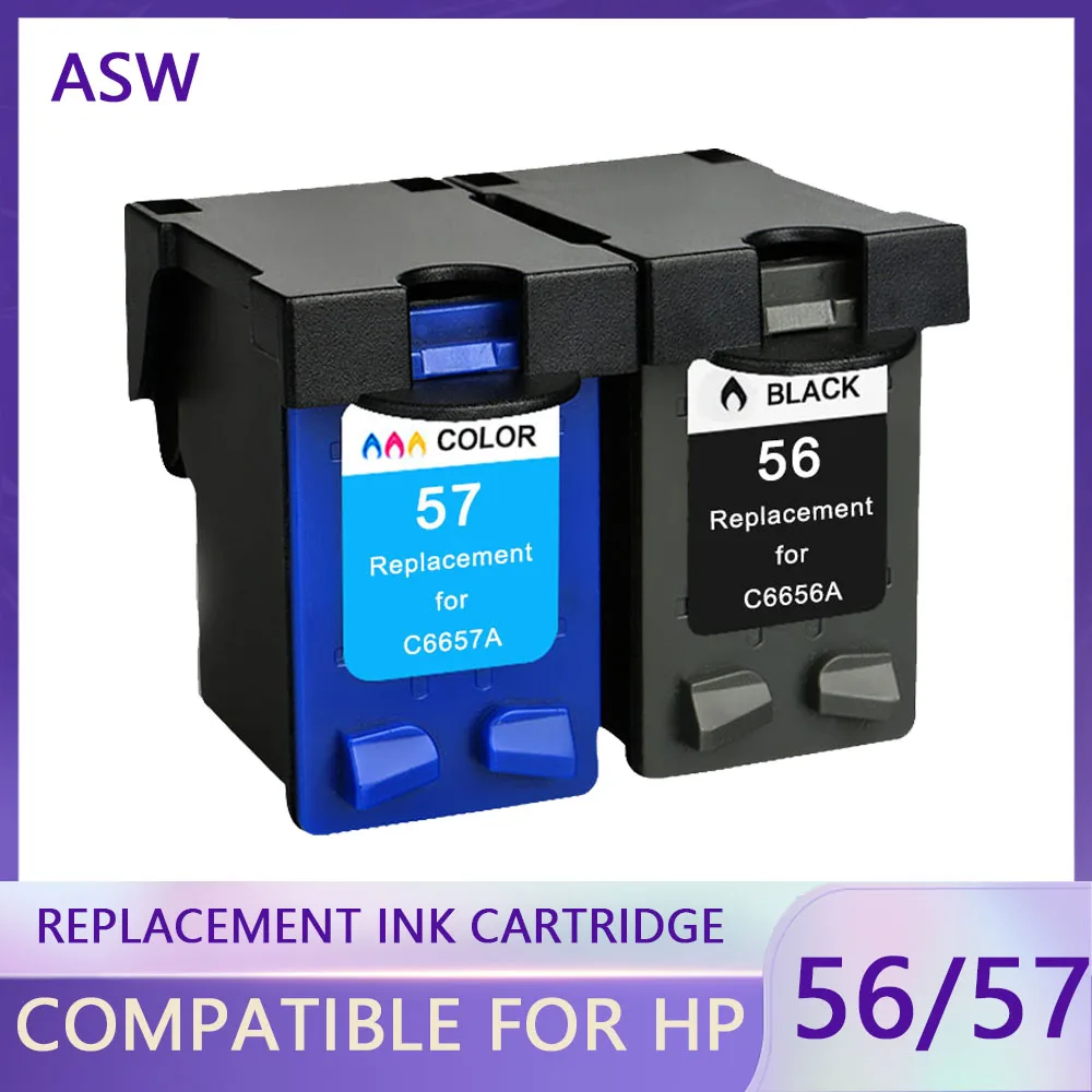 

ASW Replacement ink cartridge for HP 56 57 XL 1110 1200 1210 1210V 1215 1219 1310 1312 5550 5650 7760 9650 PSC 1315 1350