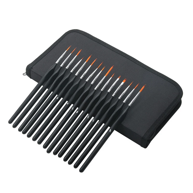15 Pcs Hook Line Pen Set Brush Nylon Watercolor Oil Brush Pointed Elbow Brush With Packaging Brush Bag Portable Full Set
15 Pcs Hook Line Pen Set Brush Nylon Watercolor Oil Brush Pointed Elbow Brush With Packaging Brush Bag Portable Full Set