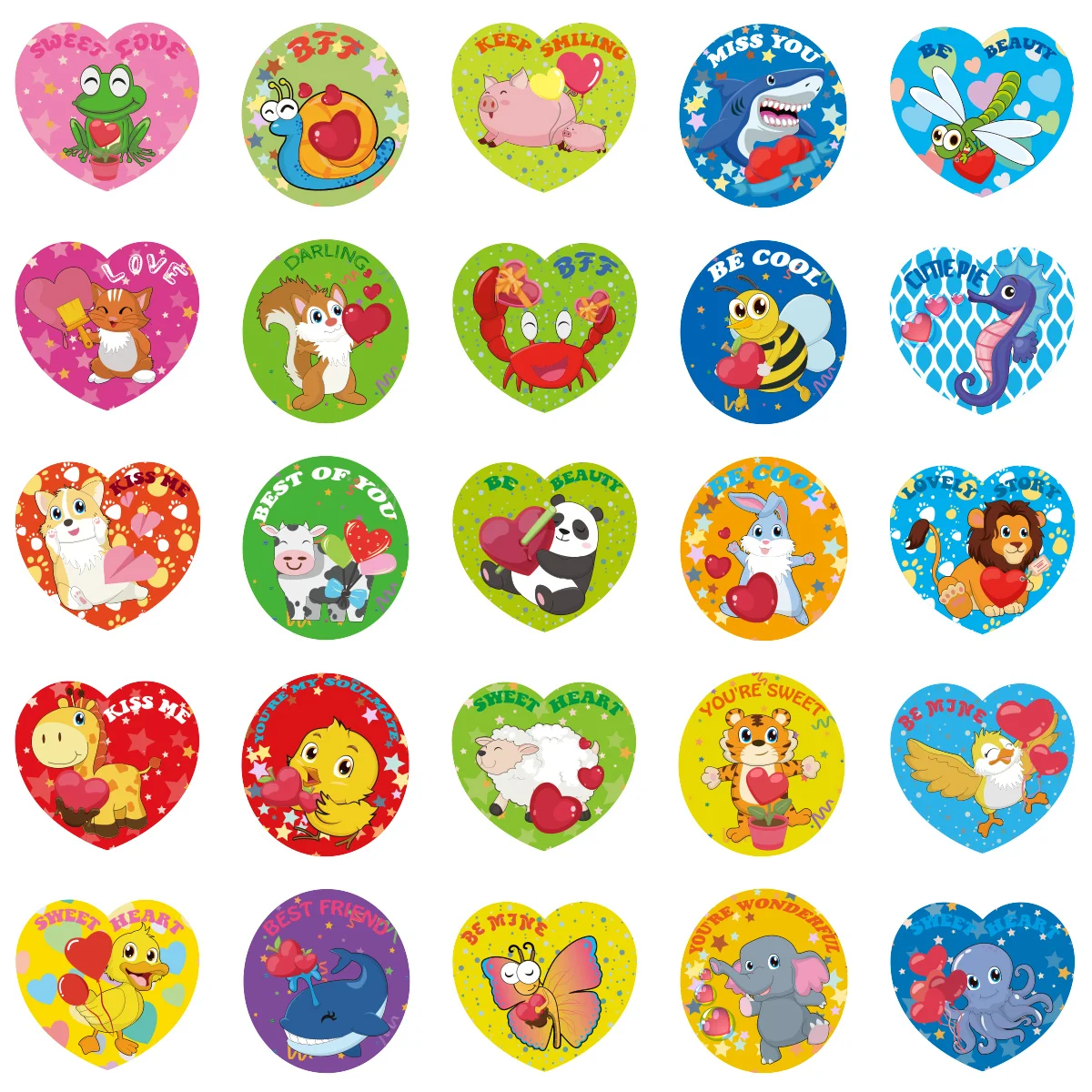 Unomor 500 Pcs Animal Stickers Colorful Fashion Adhesive Stickers Decals for Kids Party Valentine's Day
Unomor 500 Pcs Animal Stickers Colorful Fashion Adhesive Stickers Decals for Kids Party Valentine's Day