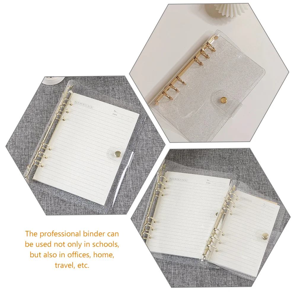 Clear Binder Office Supply Plastic Work Ring Binders Flash Small Stainless Steel A6 Travel
Clear Binder Office Supply Plastic Work Ring Binders Flash Small Stainless Steel A6 Travel