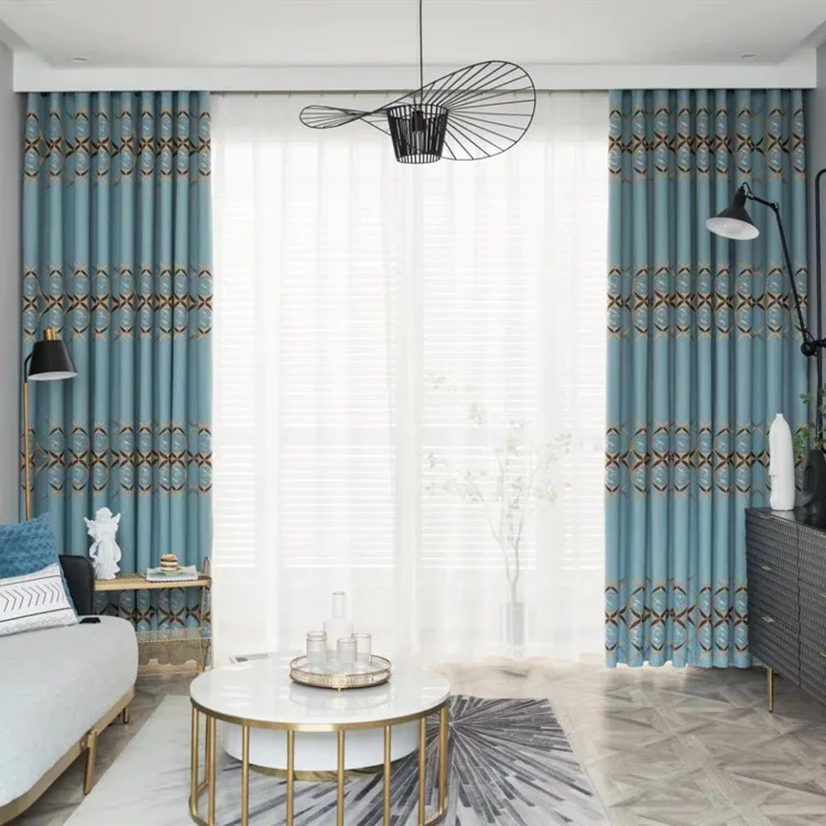 New European-style modern simple geometry light luxury cotton and linen yarn-dyed jacquard thickened shade curtain cloth
New European-style modern simple geometry light luxury cotton and linen yarn-dyed jacquard thickened shade curtain cloth