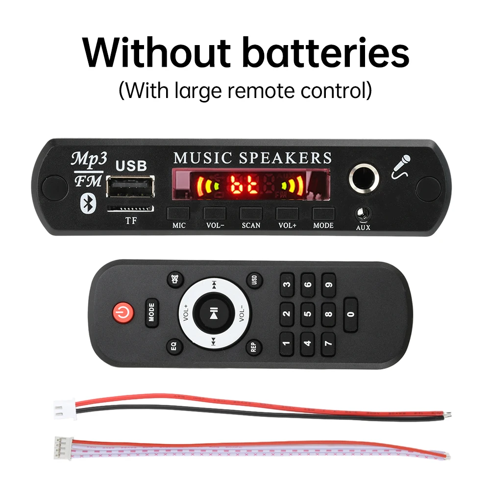 DC12V Bluetooth 5.0 MP3/WMA/WAV/FLAC/APE Модуль декодирования звука с дистанционным управлением без усилителя с функцией микрофона
DC12V Bluetooth 5.0 MP3/WMA/WAV/FLAC/APE Модуль декодирования звука с дистанционным управлением без усилителя с функцией микрофона