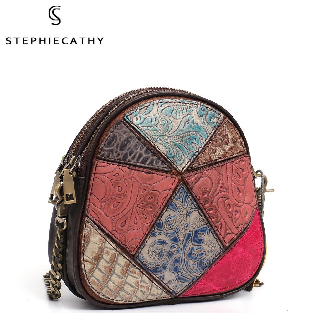 SC Vintage Patchwork Design Genuine Leather Handbags Women Small Zip Crossbody Purse Chain Shell Bag Retro Female Crossbody Sac
SC Vintage Patchwork Design Genuine Leather Handbags Women Small Zip Crossbody Purse Chain Shell Bag Retro Female Crossbody Sac