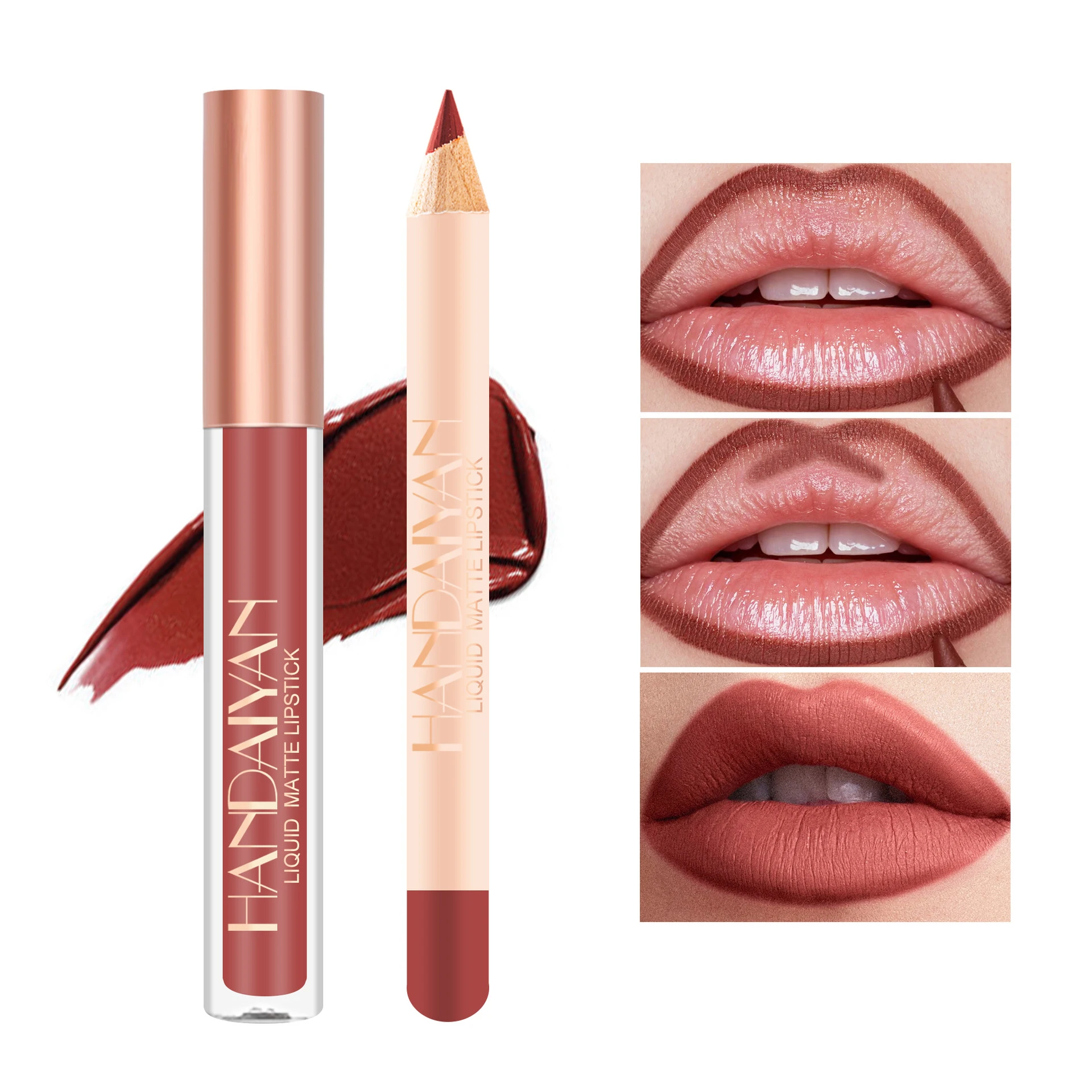 2Pcs Non-Stick Lip Gloss Lip Liner Set Matte Lipstick Velvet Lip Liner Pencil Long Lasting Waterproof Moisturizer Nude Makeup
2Pcs Non-Stick Lip Gloss Lip Liner Set Matte Lipstick Velvet Lip Liner Pencil Long Lasting Waterproof Moisturizer Nude Makeup