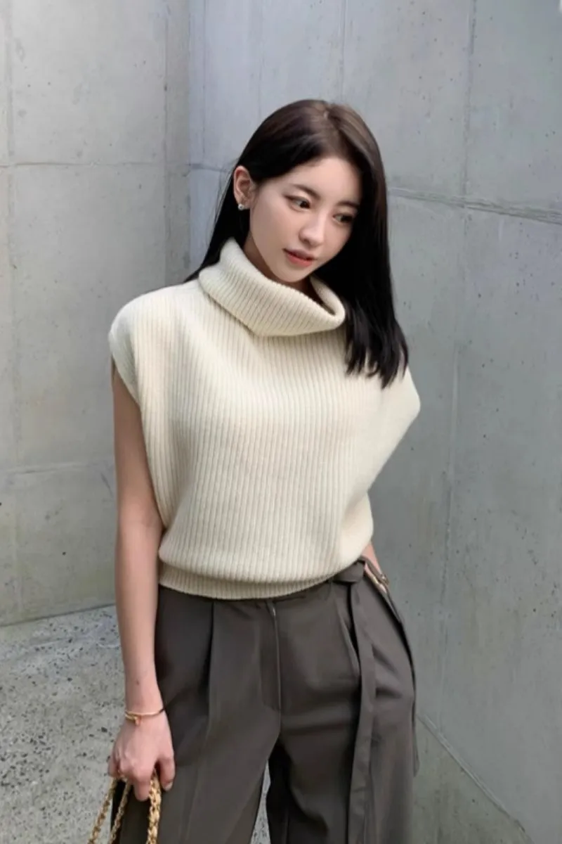 Женский осенний свитер с высоким воротником, в Корейском стиле
Женский осенний свитер с высоким воротником, в Корейском стиле