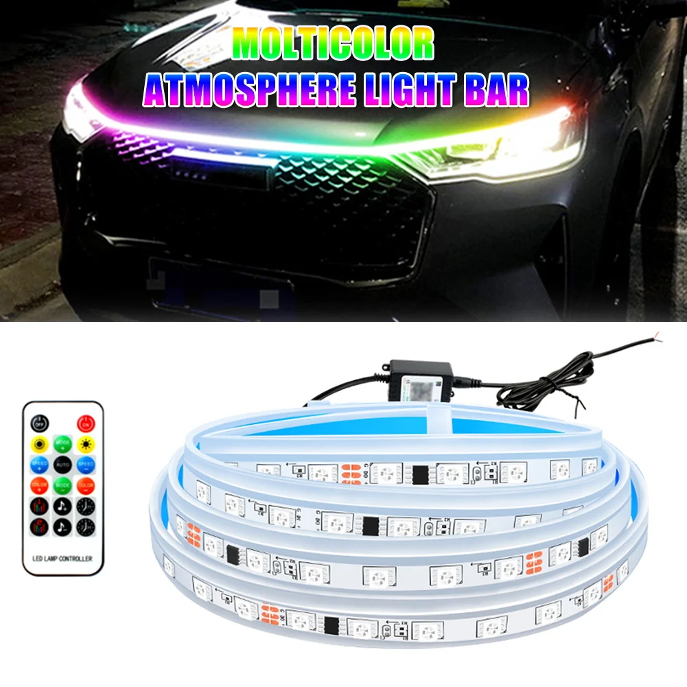 1.2m/1.5m/1.8m Car Hood LED Light Strip DRL 12V RGB LED Daytime Running Light Decor Light Grill Headlight APP Remote Control
1.2m/1.5m/1.8m Car Hood LED Light Strip DRL 12V RGB LED Daytime Running Light Decor Light Grill Headlight APP Remote Control