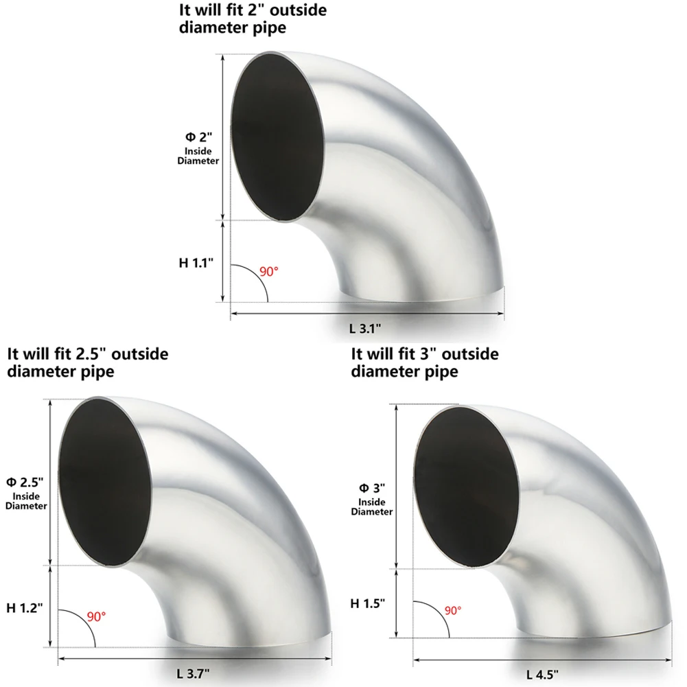 2\\\"/2.5\\\"/3\\\" Stainless Steel Car Exhaust Weldable 90 Degree Bend Elbow Pipe For Exhaust System Repair Auto Parts Welding
2\\\"/2.5\\\"/3\\\" Stainless Steel Car Exhaust Weldable 90 Degree Bend Elbow Pipe For Exhaust System Repair Auto Parts Welding