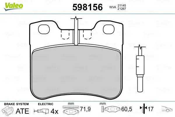 598156 for ten brake BALATASI P106 SAXO TU9 (1,0 8V) / TU1M (1,1, 8V) 09 / 91 (3 wheel)
598156 for ten brake BALATASI P106 SAXO TU9 (1,0 8V) / TU1M (1,1, 8V) 09 / 91 (3 wheel)