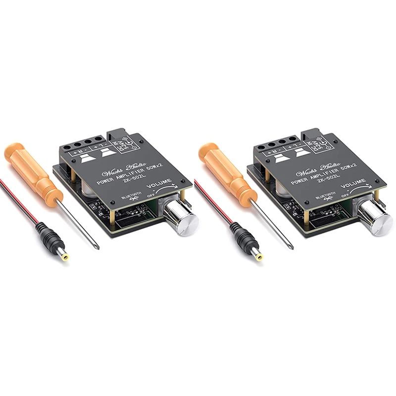 Bluetooth 5.0 Wireless Audio Digital Power Amplifier Stereo Board 50Wx2 Bluetooth Amp Amplificador ZK-502L 2Pcs
Bluetooth 5.0 Wireless Audio Digital Power Amplifier Stereo Board 50Wx2 Bluetooth Amp Amplificador ZK-502L 2Pcs