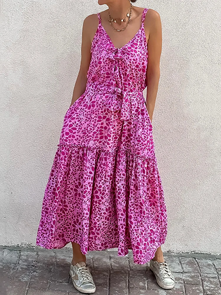 Party Dress Women Summer Loungewear Printing Sleeveless Maxi Dress 2023 Backless V-Neck Belt Loose Fit Ladies Dress Streetwear
Party Dress Women Summer Loungewear Printing Sleeveless Maxi Dress 2023 Backless V-Neck Belt Loose Fit Ladies Dress Streetwear