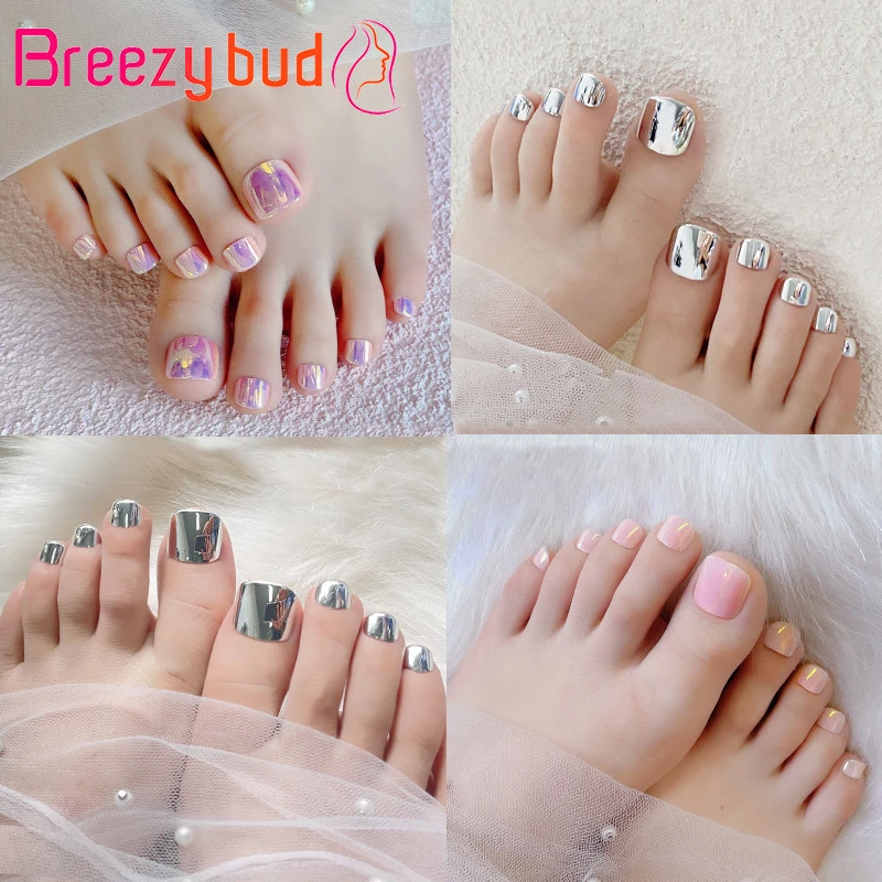 Mirror Fake Toe Nails Articficial Wearable Square Toenails Multi-color Acrylic Foot False Nails Press On Nail Art Decoration
Mirror Fake Toe Nails Articficial Wearable Square Toenails Multi-color Acrylic Foot False Nails Press On Nail Art Decoration