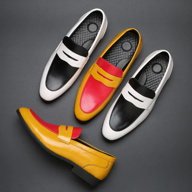 2022 New Fashion Leather Patchwork Men Business Formal Shoes High Quality Luxury Comfortable White Wedding Dress Male Footwear
2022 New Fashion Leather Patchwork Men Business Formal Shoes High Quality Luxury Comfortable White Wedding Dress Male Footwear