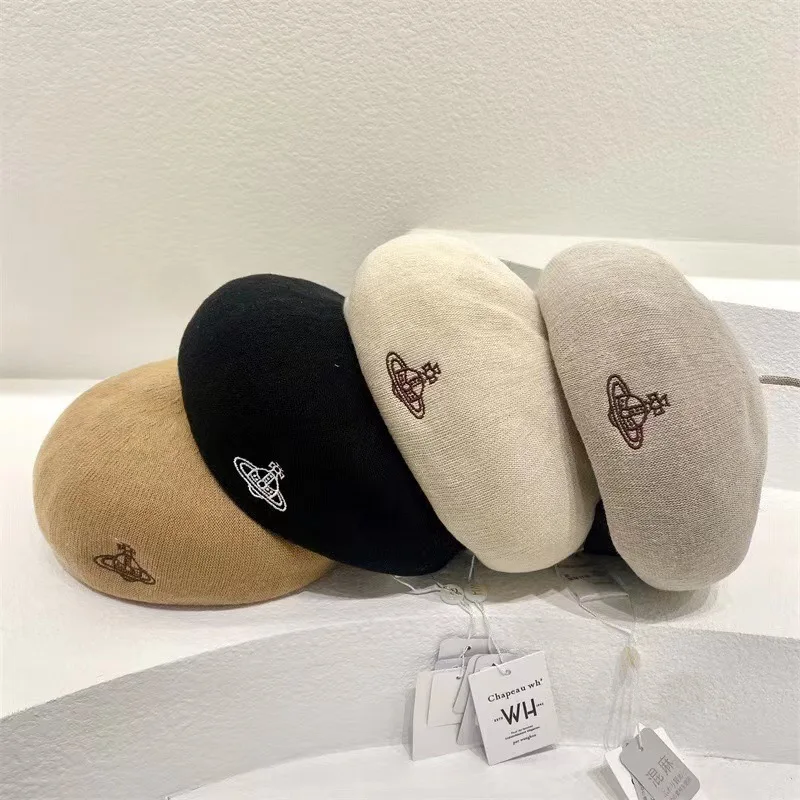 Japanese Spring and Summer Embroidery Cotton and Linen Beret Women's Breathable Sunscreen Knitted Painter Hat Designer All-match
Japanese Spring and Summer Embroidery Cotton and Linen Beret Women's Breathable Sunscreen Knitted Painter Hat Designer All-match