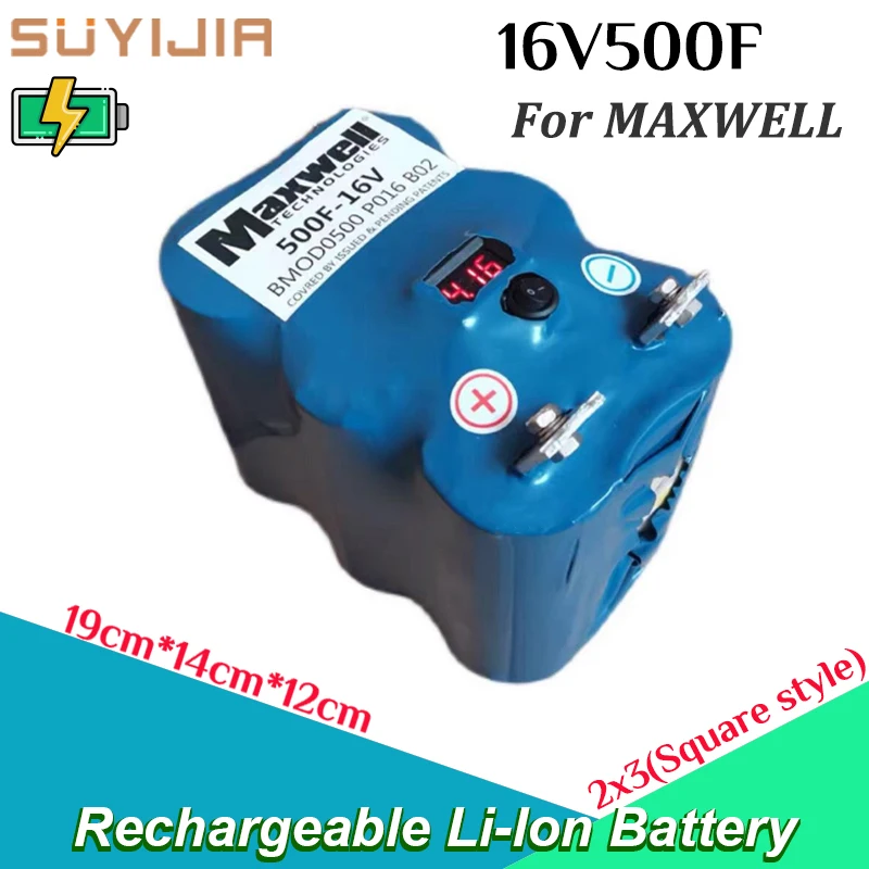 New 1pcs 16V 500F for Maxwell Super Farad Capacitor 2.7V 3000F Car Rectifier with Balance Board Voltage Display Free Shipping
New 1pcs 16V 500F for Maxwell Super Farad Capacitor 2.7V 3000F Car Rectifier with Balance Board Voltage Display Free Shipping