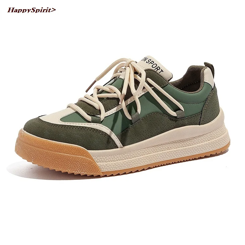 Elegant Women Sneaekrs New Fashion Breathable PU Leather Sneakers Korean Style Mixed-Color Lace-Up Platform Shoes For Women
Elegant Women Sneaekrs New Fashion Breathable PU Leather Sneakers Korean Style Mixed-Color Lace-Up Platform Shoes For Women