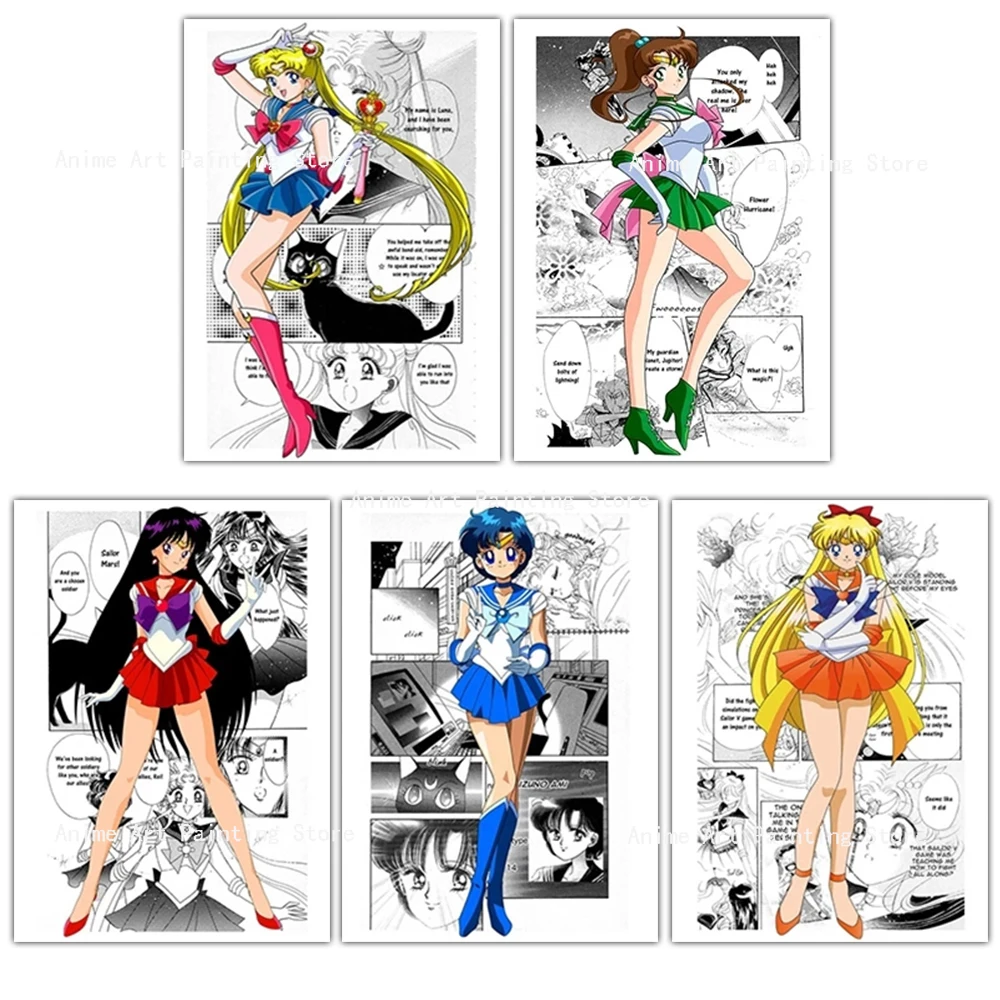 Japanese Classic Anime Sailor Moon Decoration Mural Poster Canvas Painting Wall Art Prints for Modern Home Decor Cuadros
Japanese Classic Anime Sailor Moon Decoration Mural Poster Canvas Painting Wall Art Prints for Modern Home Decor Cuadros
