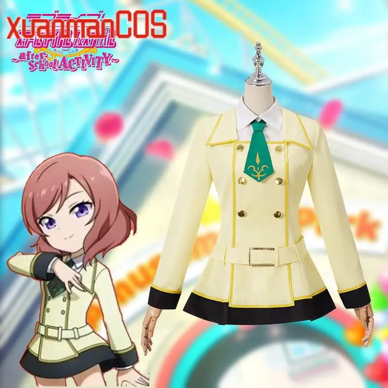 Code Geass LoveLive! Maki Nishikino Cosplay Costume Academy JK Uniform Yellow Dress Blouse Belt Bow-Tie Halloween Women Suit
Code Geass LoveLive! Maki Nishikino Cosplay Costume Academy JK Uniform Yellow Dress Blouse Belt Bow-Tie Halloween Women Suit