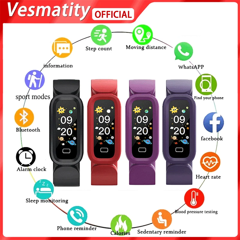S90 Children's Smart Bracelet Alarm Clock Heart Rate Sleep Monitor Sports Health Pedometer Children's Bracelet Waterproof
S90 Children's Smart Bracelet Alarm Clock Heart Rate Sleep Monitor Sports Health Pedometer Children's Bracelet Waterproof